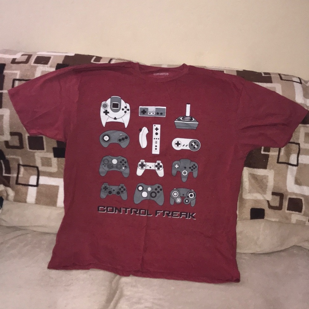 Hard ten clothing XX Large Control Freak Tee red grey black 💕